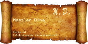 Maszler Dina névjegykártya
